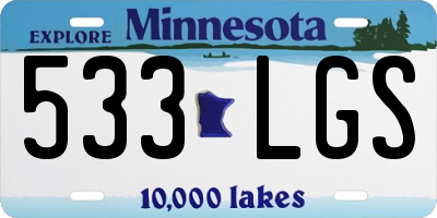 MN license plate 533LGS