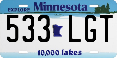 MN license plate 533LGT