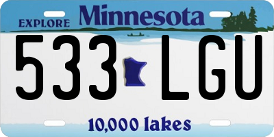 MN license plate 533LGU