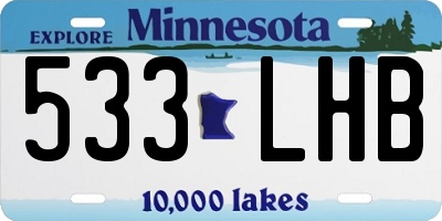 MN license plate 533LHB