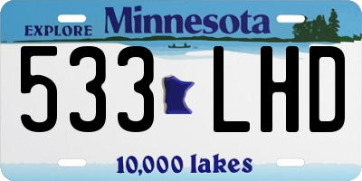 MN license plate 533LHD