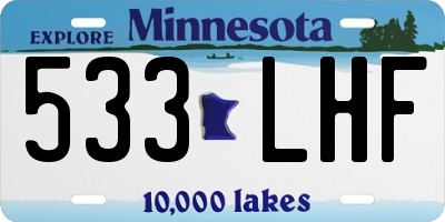 MN license plate 533LHF