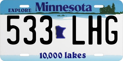 MN license plate 533LHG