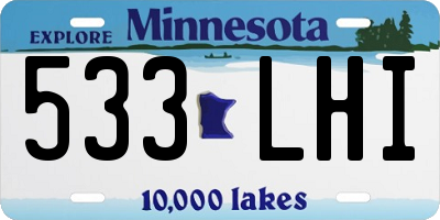 MN license plate 533LHI