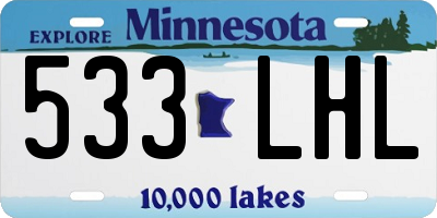 MN license plate 533LHL