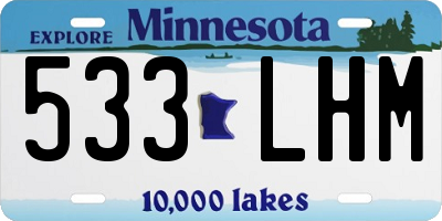MN license plate 533LHM