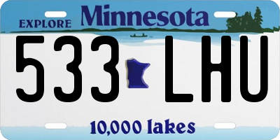 MN license plate 533LHU