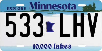MN license plate 533LHV