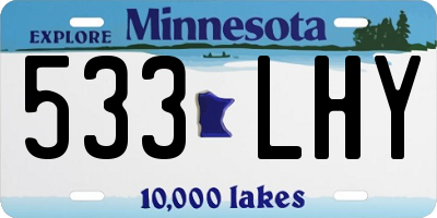 MN license plate 533LHY