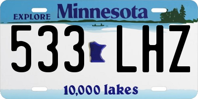MN license plate 533LHZ