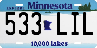 MN license plate 533LIL