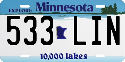 MN license plate 533LIN