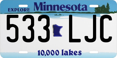 MN license plate 533LJC