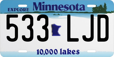 MN license plate 533LJD