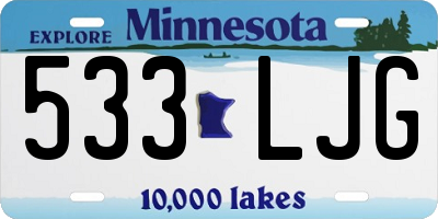 MN license plate 533LJG