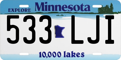 MN license plate 533LJI
