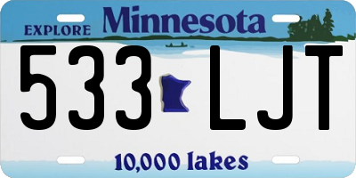 MN license plate 533LJT