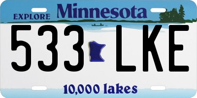 MN license plate 533LKE