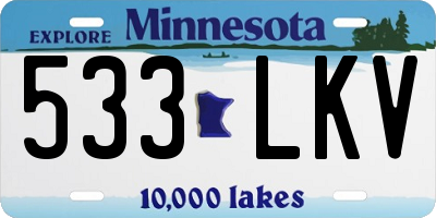 MN license plate 533LKV