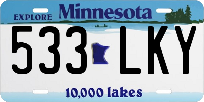 MN license plate 533LKY