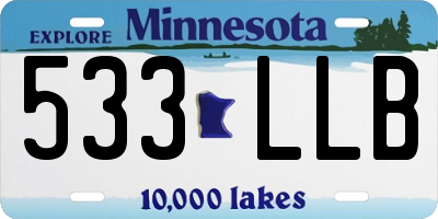 MN license plate 533LLB