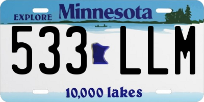 MN license plate 533LLM