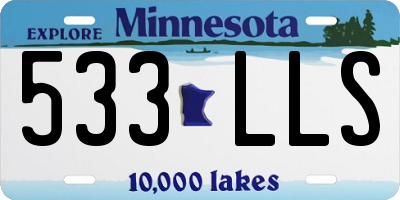 MN license plate 533LLS