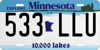 MN license plate 533LLU