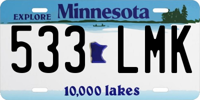 MN license plate 533LMK