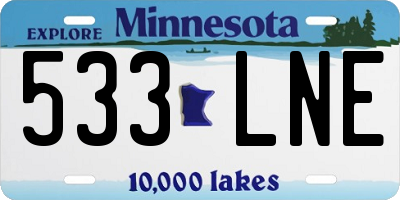 MN license plate 533LNE