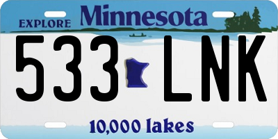 MN license plate 533LNK