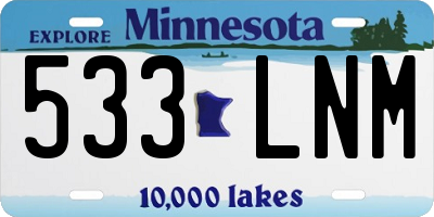 MN license plate 533LNM