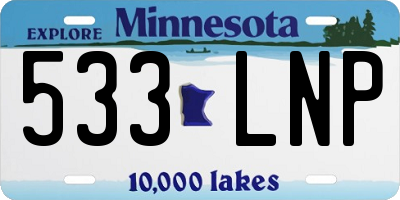 MN license plate 533LNP