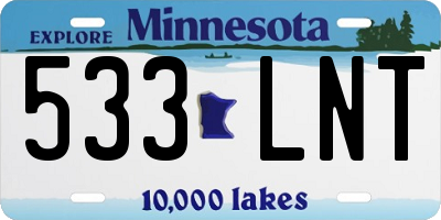 MN license plate 533LNT