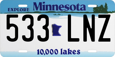 MN license plate 533LNZ