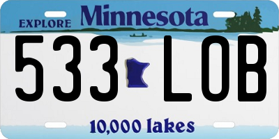 MN license plate 533LOB