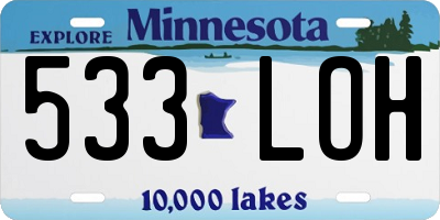 MN license plate 533LOH