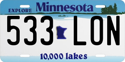 MN license plate 533LON