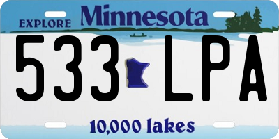 MN license plate 533LPA
