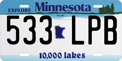 MN license plate 533LPB