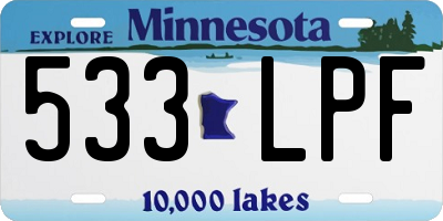 MN license plate 533LPF