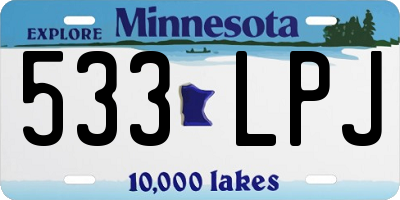 MN license plate 533LPJ