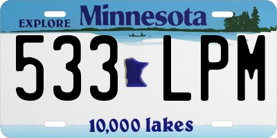 MN license plate 533LPM
