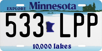 MN license plate 533LPP