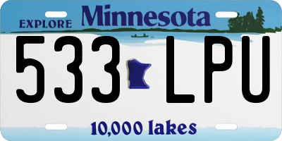 MN license plate 533LPU