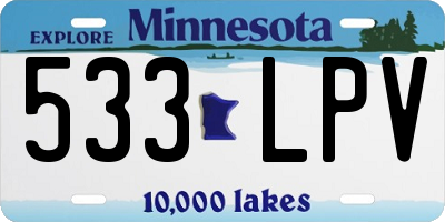 MN license plate 533LPV