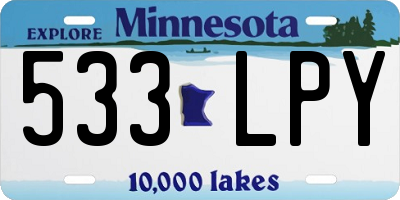MN license plate 533LPY