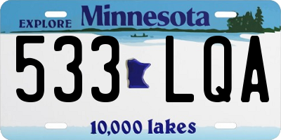 MN license plate 533LQA