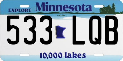 MN license plate 533LQB