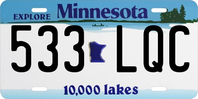 MN license plate 533LQC